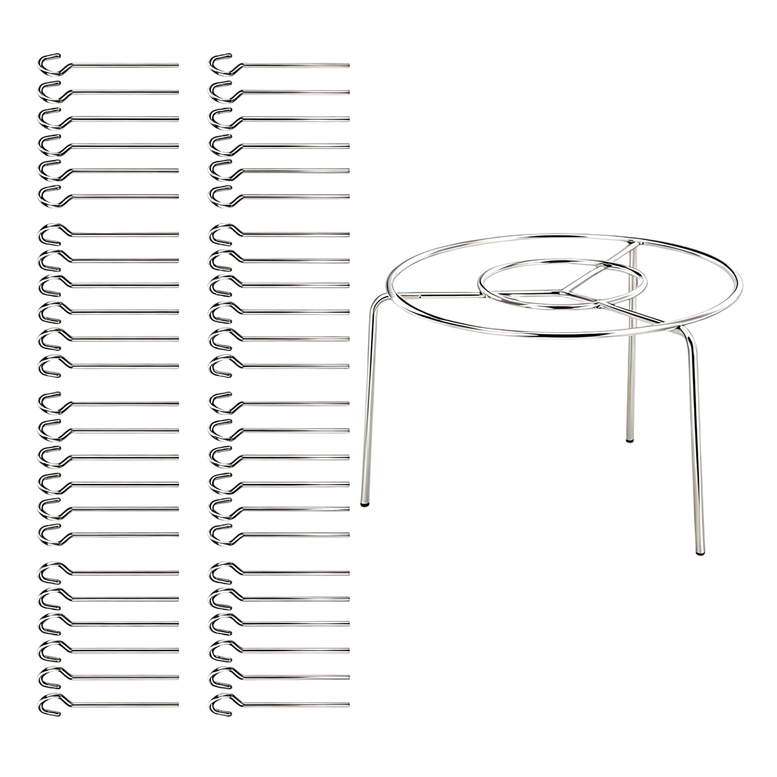 Ljmyy Stainless Steel Air Fryers Oven Rack For Meat Vegetables Chicken Metal Kabob Skewers Barbecue Accessories