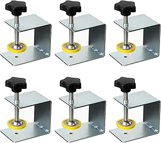 Metal Drawer Front Installation Clamps,Drawer Fixing Clip 1/2/4/6Pcs cabinet installation tools Front Drawer Woodworking Clamps Drawer Jig for Tables Desk Mount (J)