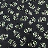 telas calaveras mexico MEDIDA: 100 x 140 cm Kt KILOtela - Tela de Patchwork - Estampación digital - 100% algodón - Retal de 100 cm largo x 140 cm ancho  Calaveras camuflaje - Negro, verde ─ 1 metro