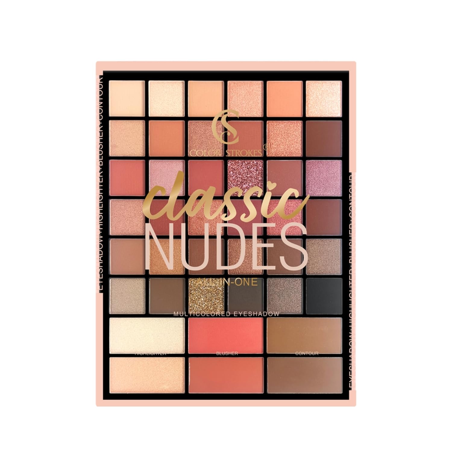Classic Nudes All in One Face and Eye Makeup Palette with Eyeshadow Highlighter Blusher Contour