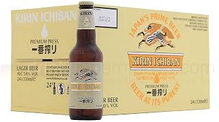 Kirin Ichiban Beer Bottles, 330 ml, Pack of 24