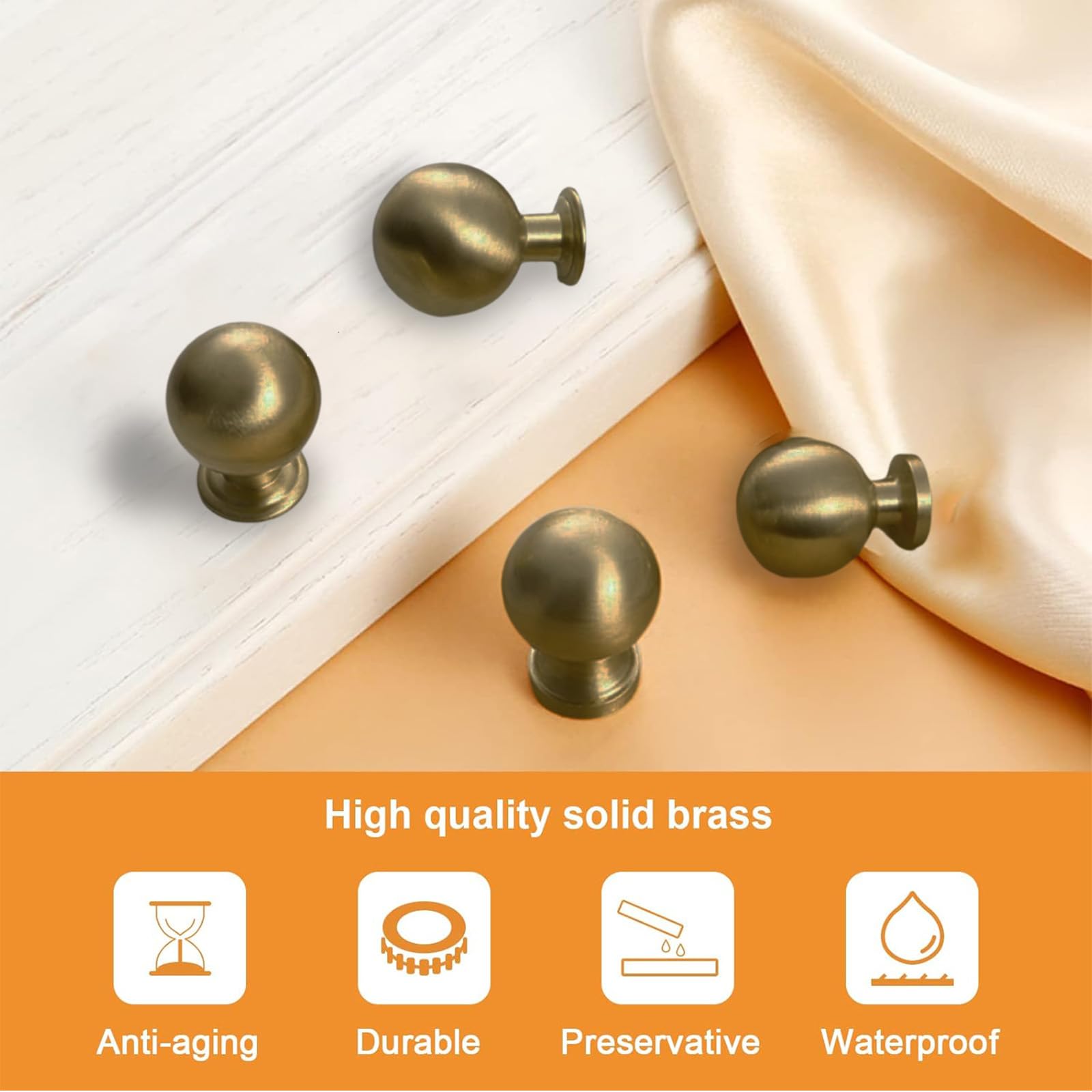 MOROBOR Lot De 10 Mini Poignées De Tiroir En Laiton Massif (bronze) – Petits Boutons Pour Boîte à Bijoux Et Meubles