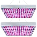 Hytekgro LED Grow Light 225 LEDs Plant Lights Red Blue White Panel Growing Lamps for Indoor Plants Seedling Vegetable and Flower (2 Pack)