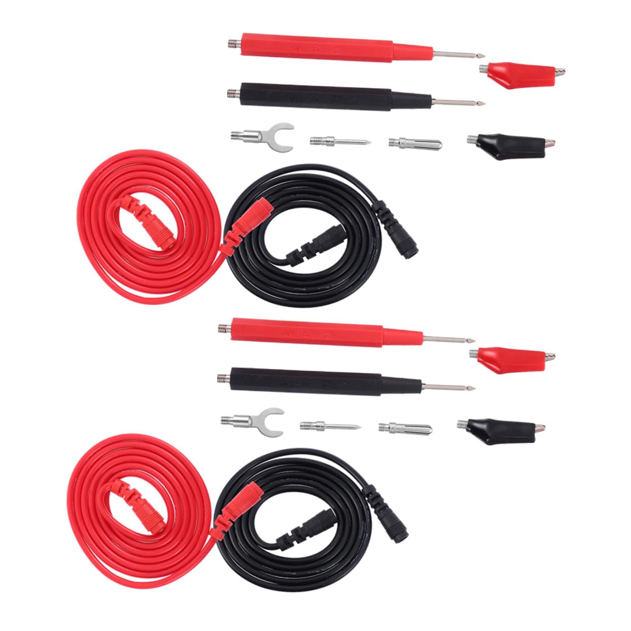 Angoily 2 Sets Flexible Multimeter Test Leads with Needle Probes Burn Resistant Electrical Circuit Test Cables for Industrial Automotive Home Measurement Compatible with Digital Meters Angoily 2 Sets Flexible Multimeter Test Leads with Needle Probes Burn Resistant Electrical Circuit Test Cables for Industrial Automotive Home Measurement Compatible with Digital Meters