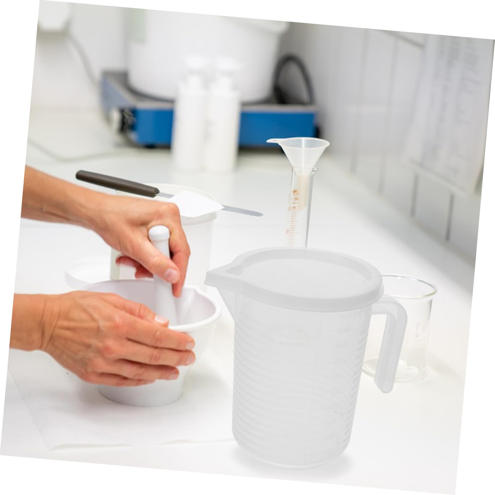 PRETYZOOM 4 Pezzi Di Robusta Brocca Graduata Portatile Con Coperchio Per Bilancia Da Caffè E Tazza Da Caffè