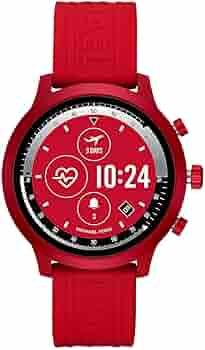 MICHAEL KORS MKT5073 赤色 スマートウォッチ MICHAEL KORS マイケルコース 時計 シリコン アルミニウム