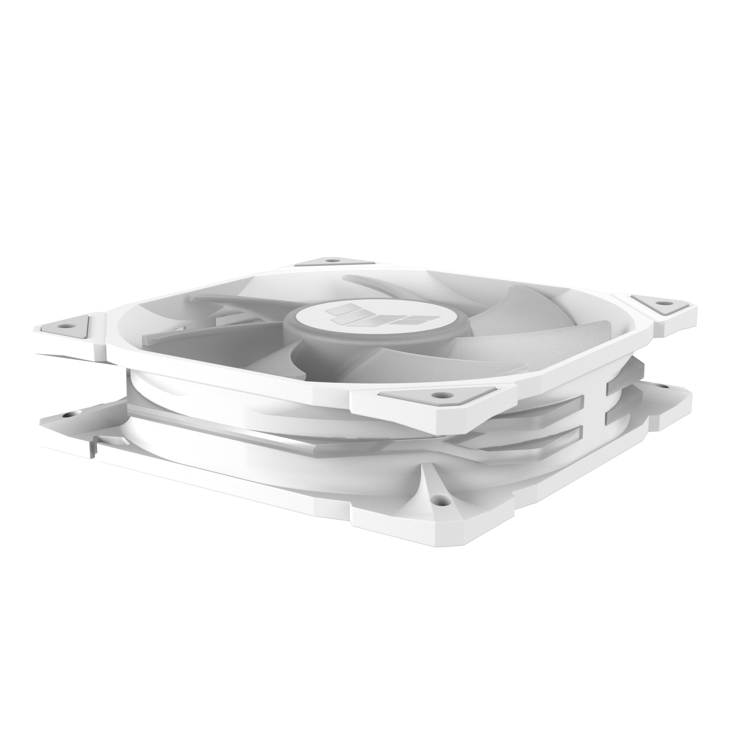 ASUS TUF Gaming TR120 - Ventilador blanco ARGB de 120 mm, marco de ventilador de 28 mm, alta presión estática H2O de 3.3 mm, flujo de aire de 77.4 CFM, matriz LED de doble capa, patrón lateral