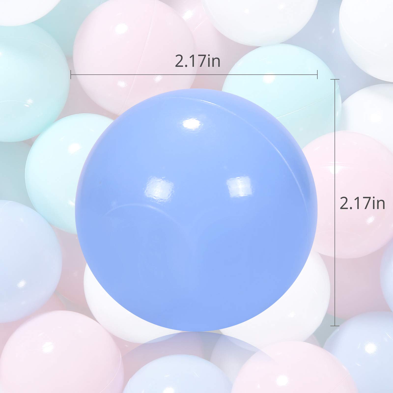 Introti 50 Bolas De Plástico Coloridas Para Niños – Reutilizables Con Bolsa De Almacenamiento
