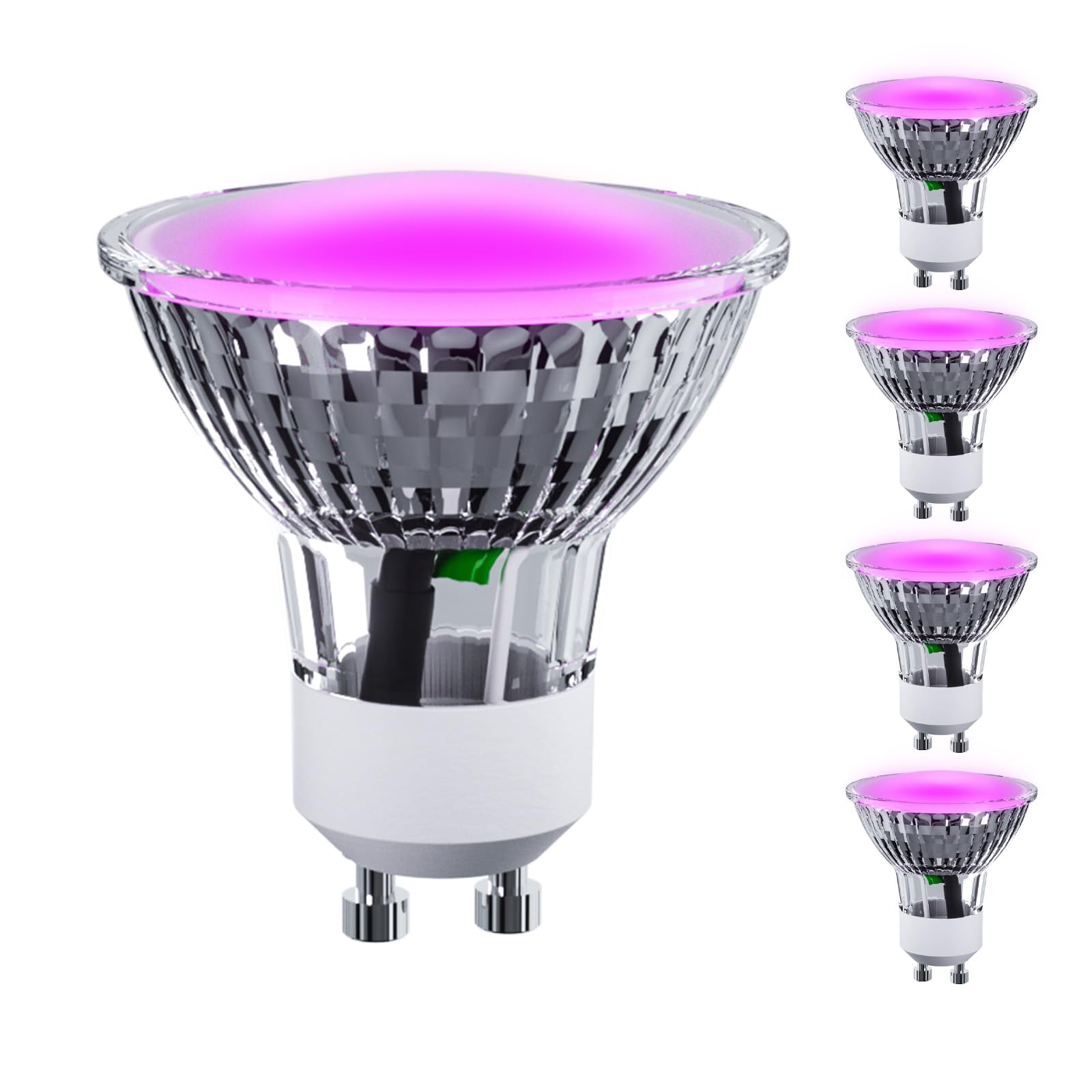 ANTELA LED Lampadina per Piante da Interno, Lampade per Crescita GU10 3.5W 200LM, Luci Diurne per Semina, Fioritura, Fruttificazione - 5 Pack