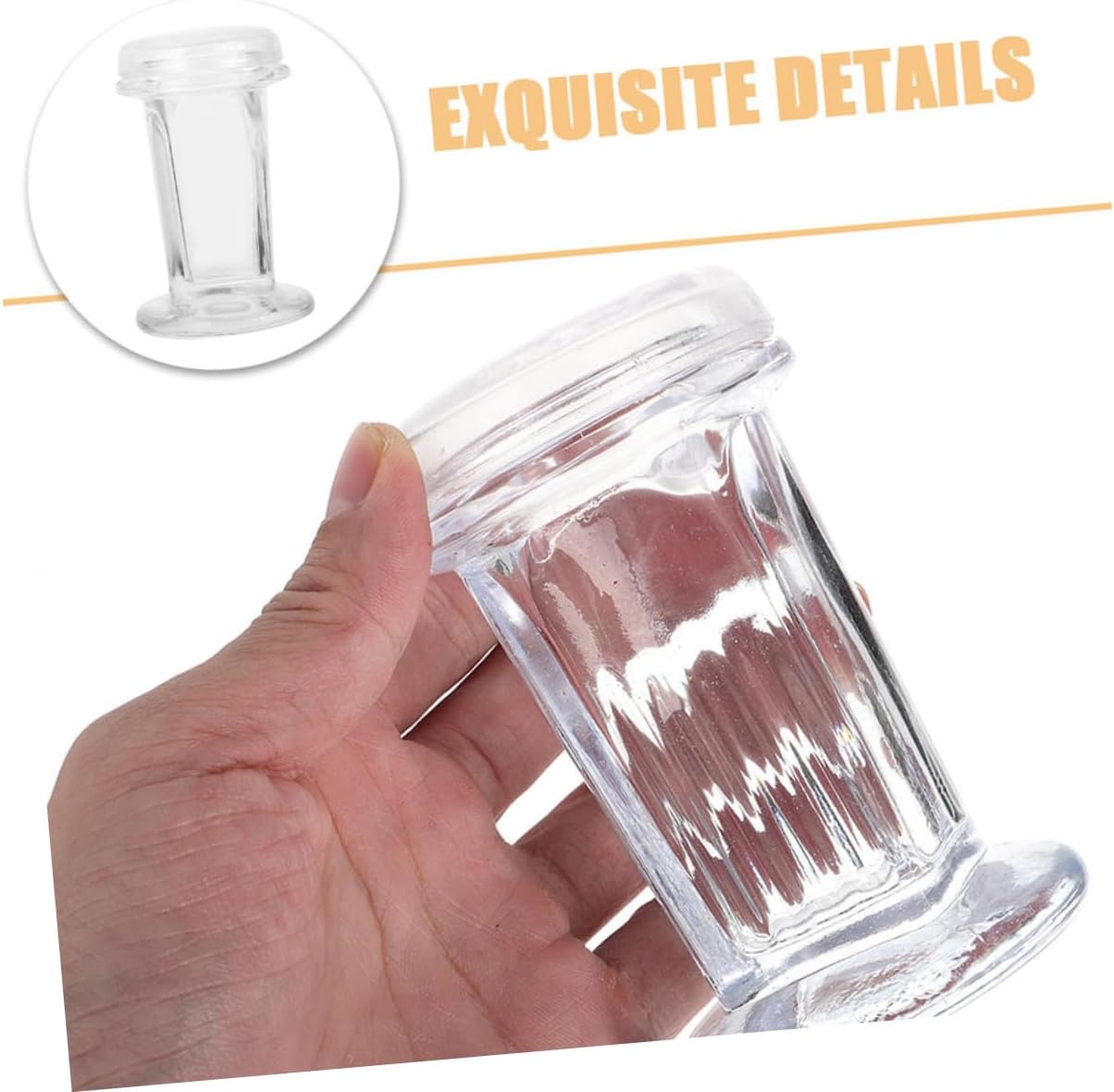 SOLUSTRE 3pcs Slide Capacity Staining Jar Glass Lid Airtight Storage Container for Lab Microbiology Research