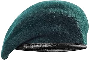 Green Beret Army: Wool and Leather Military Beret