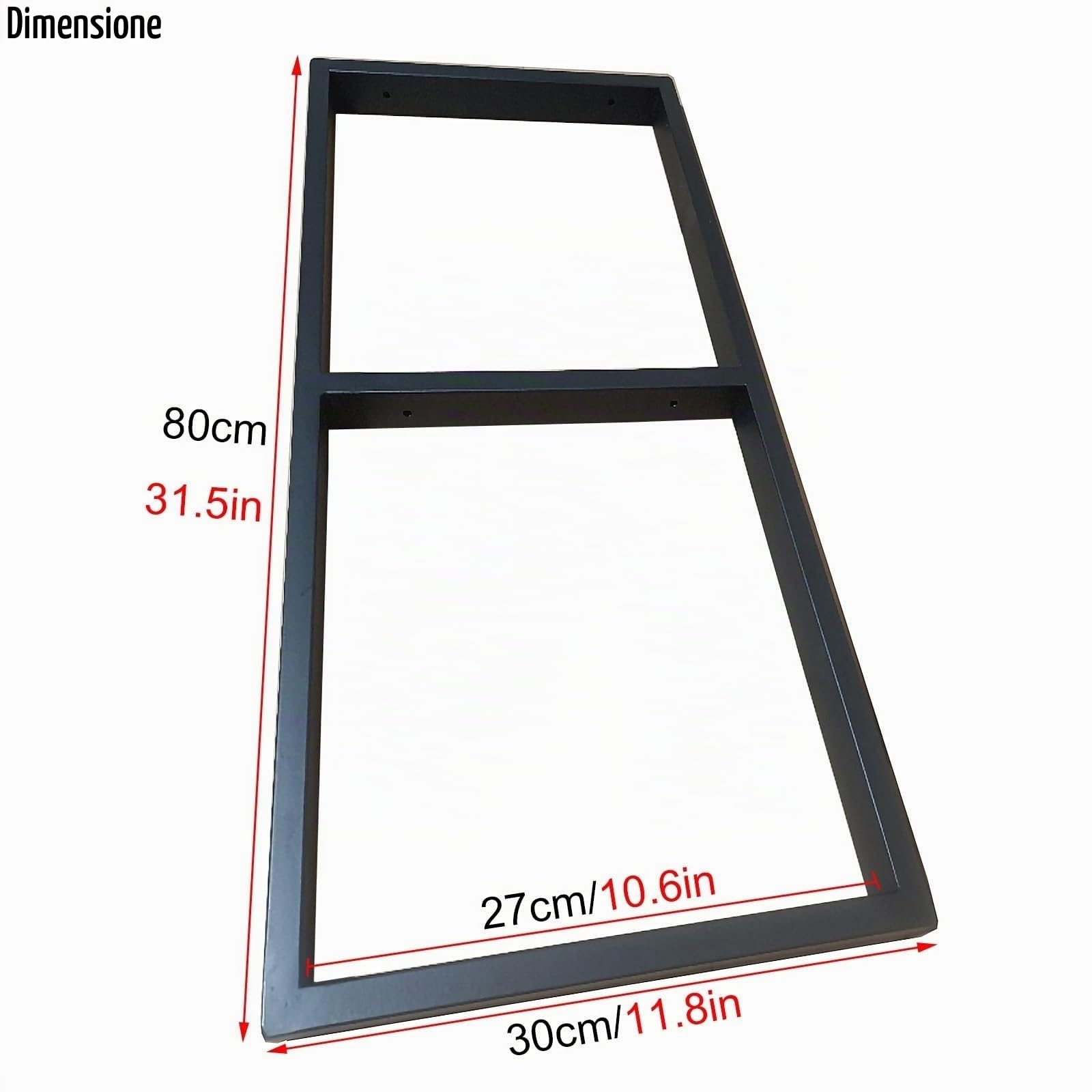 Staffa per mensola galleggiante per carichi pesanti 30 cm x 80 cm (senza tavola), staffa per mensola per montaggio a parete a 2 strati per montaggio a soffitto, staffe di supporto per mensola sospesa