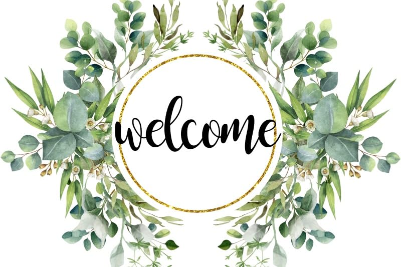 Fondo de bienvenida floral 8x6ft para decoración miniatura 4
