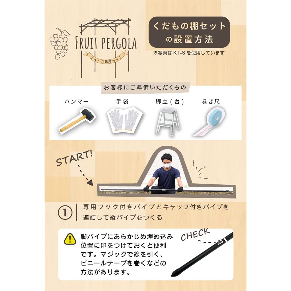 【新品❣️未使用‼️未開封‼️】果物棚セット パーゴラ　キウイ棚　葡萄棚　藤棚 Amazon | daim パーゴラ 果物棚 セット 幅180cm 奥行180cm 高さ