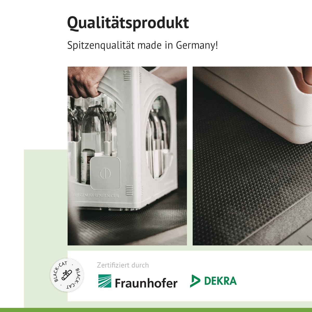 BLACK-CAT Panther Antirutschmatte 4000×1200×4 mm hochreißfest rutschhemmend VDI 2700 Zertifiziert DEKRA geprüft