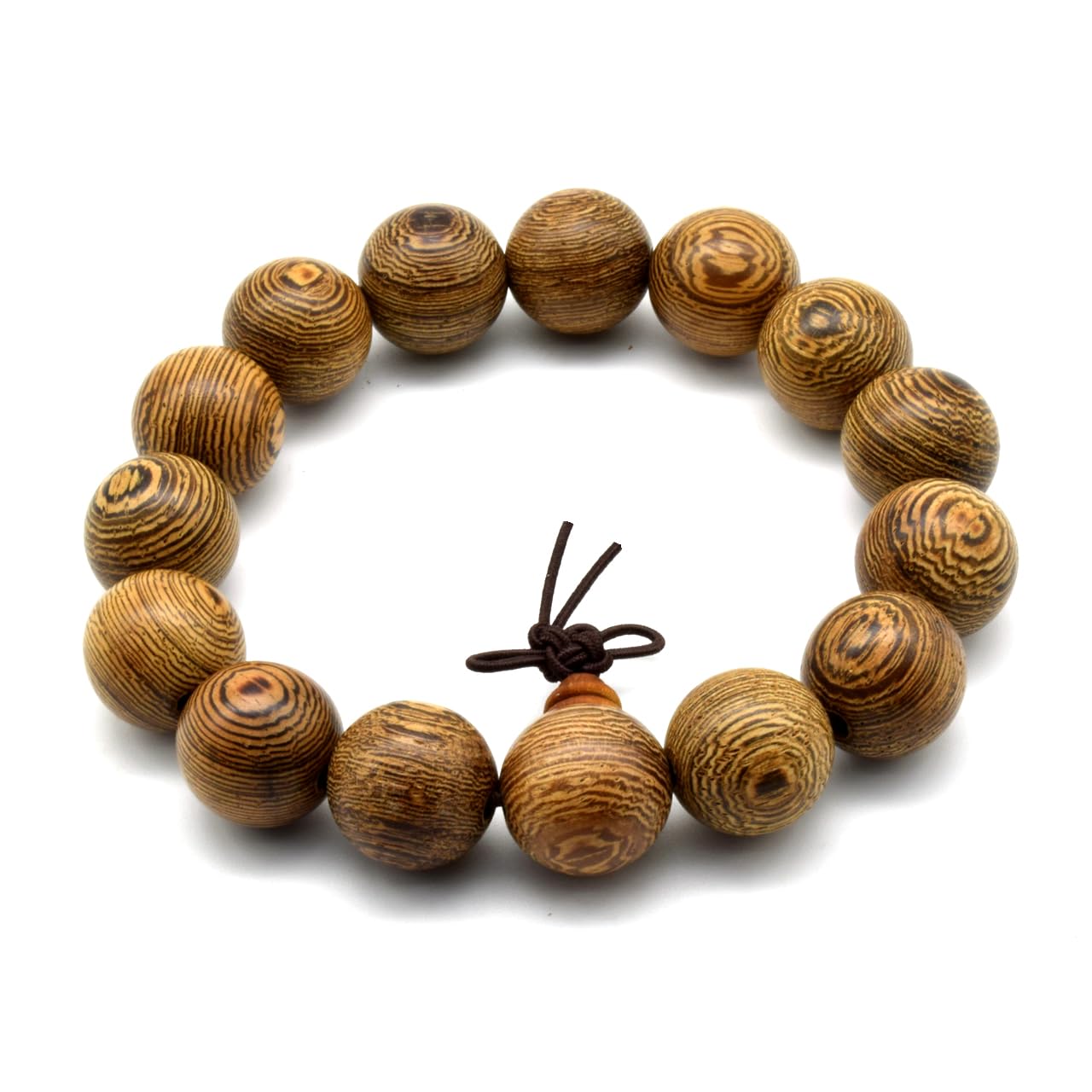 Unisex Naturalny Naszyjnik Mala z Drewna Wenge, Bransoletka z Koralików Modlitewnych, Medytacja Buddyjska Japa, Różaniec Mala, Koraliki do Jogi