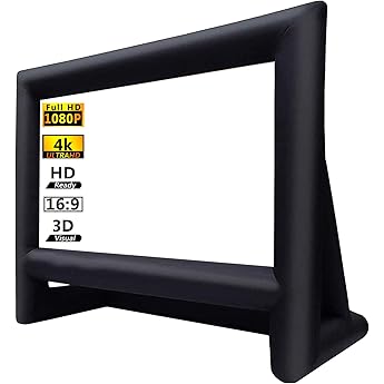 Amada 14 Feet Outdoor Inflatable Movie Screen, Projector Screen with Fast Low-No