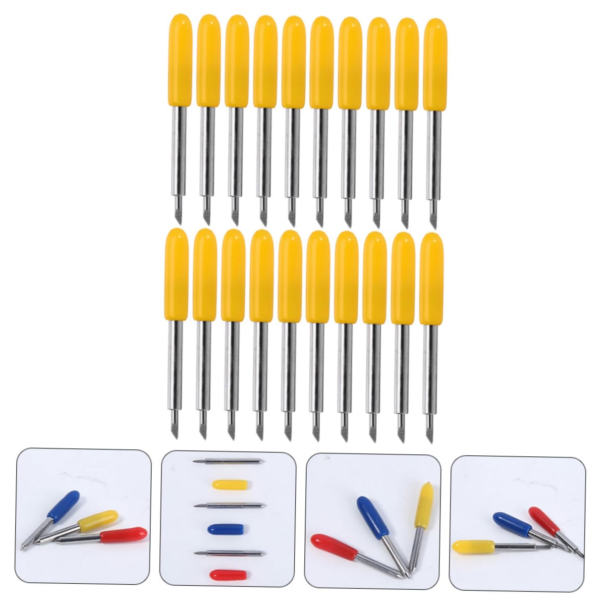250pièces Lames De Remplacement pour Cutter Vinyle Compatible avec Divers Modèles pour Découpes Précises sur Matériaux Fins