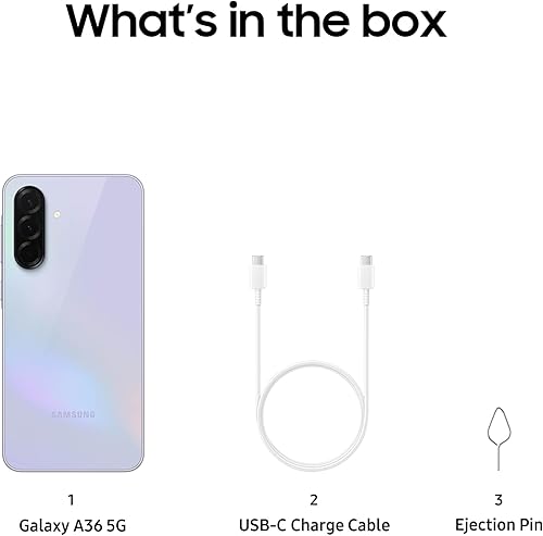 Miniatura 10 de Samsung Teléfono celular Galaxy A36 5G Serie A, 256 GB desbloqueado Android, pantalla AMOLED, diseño resistente, versión estadounidense, 2025,