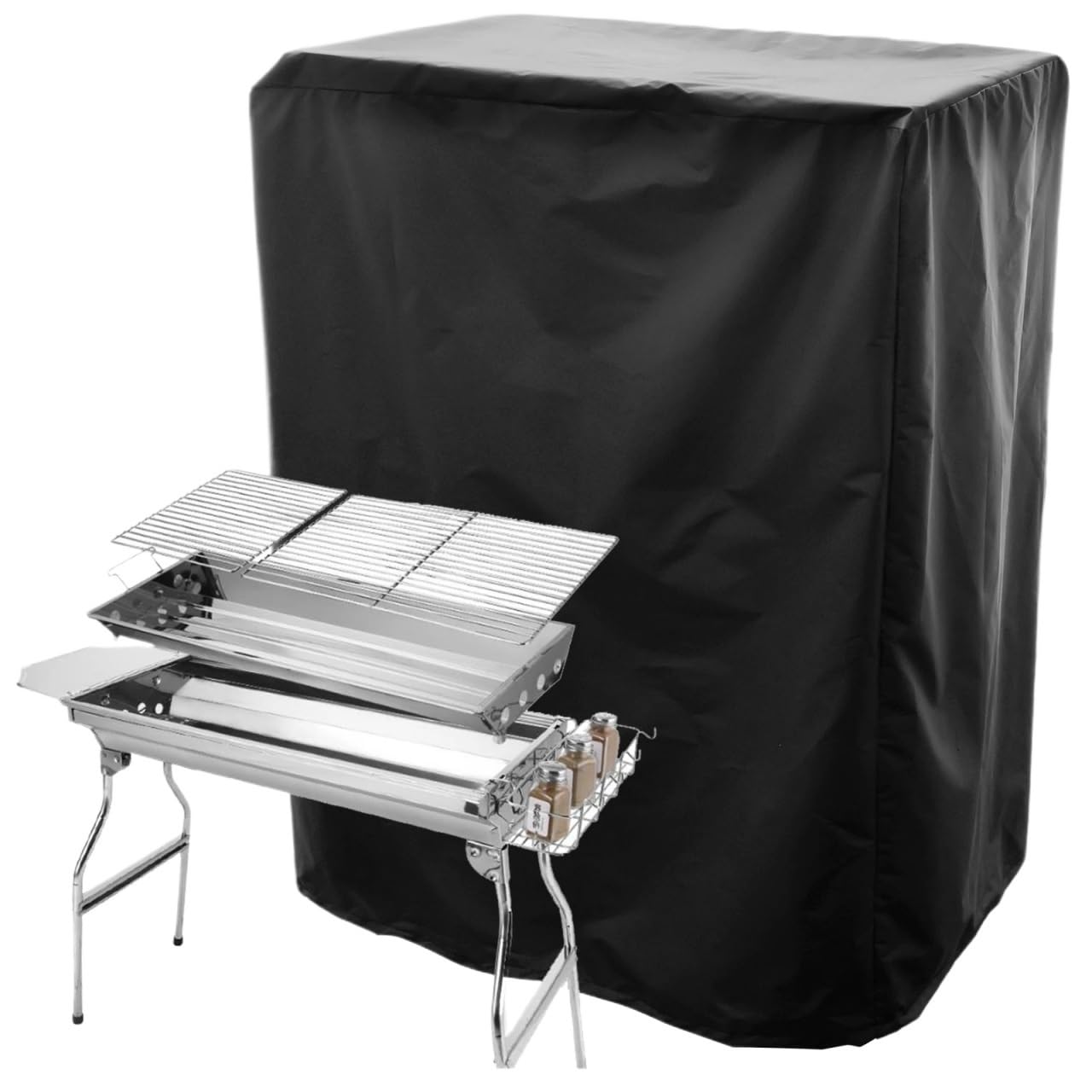Fundas para Barbacoa Cubierta for Parrilla de Tela Oxford 210D, Cubierta for Barbacoa Impermeable con cordón a Prueba de Viento, Cubierta for Barbacoa portátil Resistente