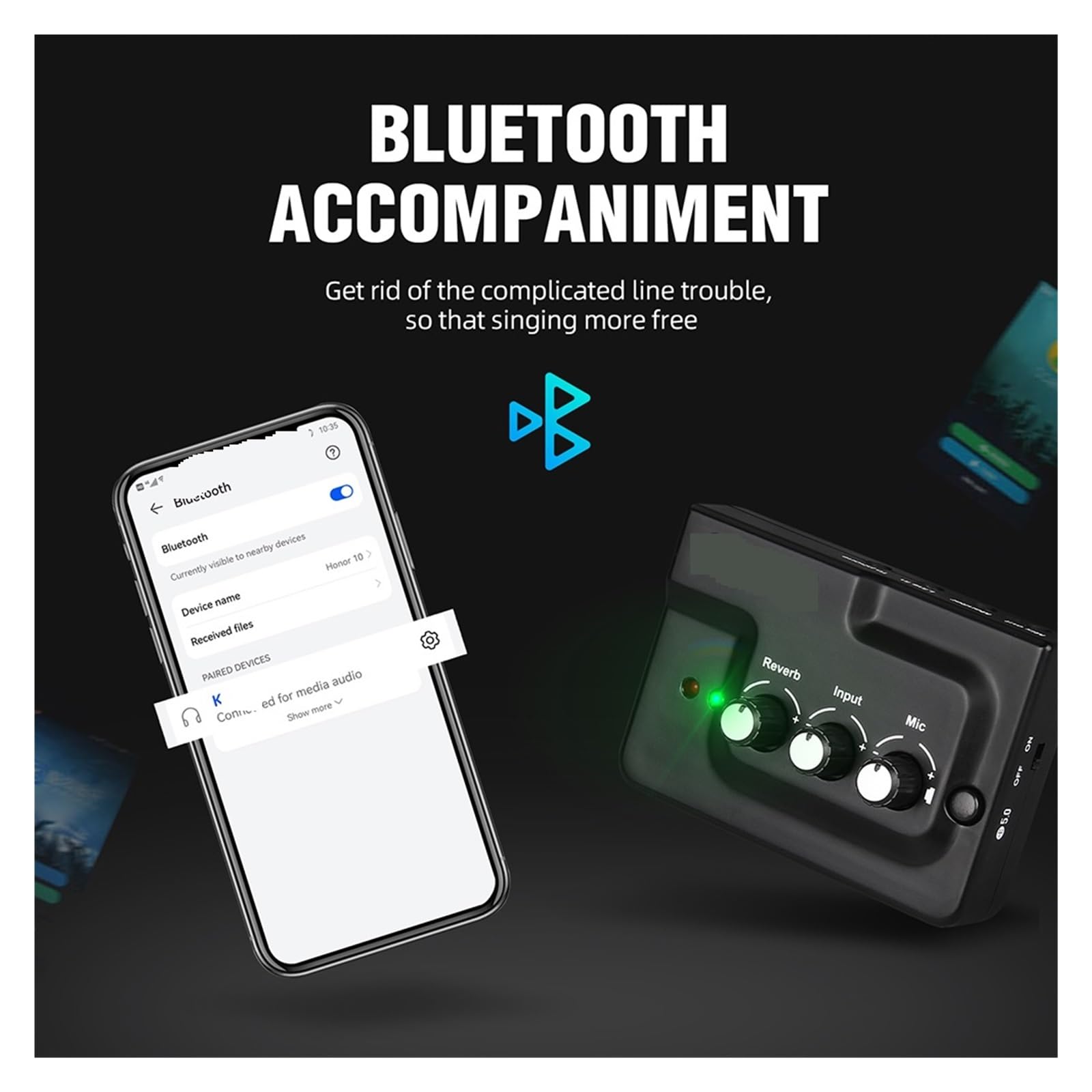 Scheda Audio Diretta Interfaccia Mixer Audio Eco Esterna Con Effetto Riverbero Bluetooth For Strumentazione Microfonica