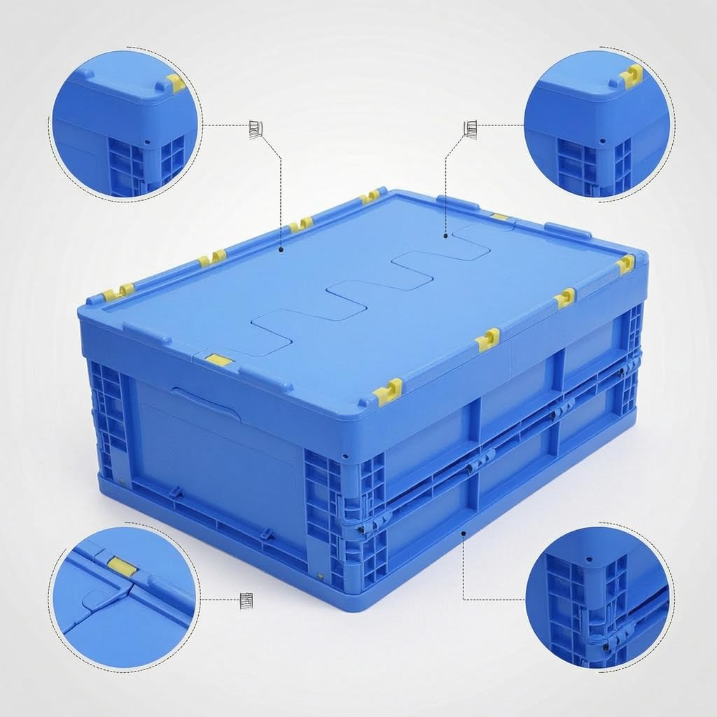Caisse Stockage Pliable PP, 600-260 avec couvercle