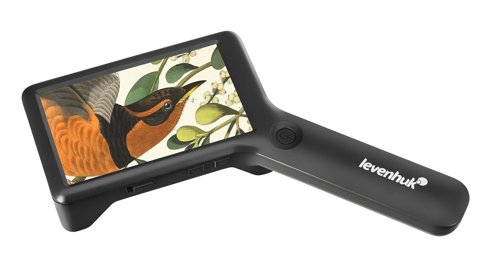 Levenhuk ERGO 40 PRO Lente d’Ingrandimento Digitale Wireless Portatile con Schermo LCD a Colori da 4 Pollici, Funzione di Cattura Immagini e Zoom Fino a 17x, per Lettura e Ricerca