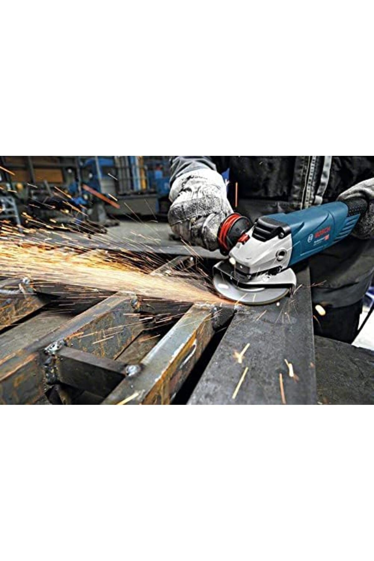 Bosch Professional: szlifierka kątowa GWS 18-150 L (1 800 W, średnica tarczy 150 mm, kołnierz mocujący, nakrętka mocująca, klucz oczkowy, osłona, rękojeść dodatkowa)