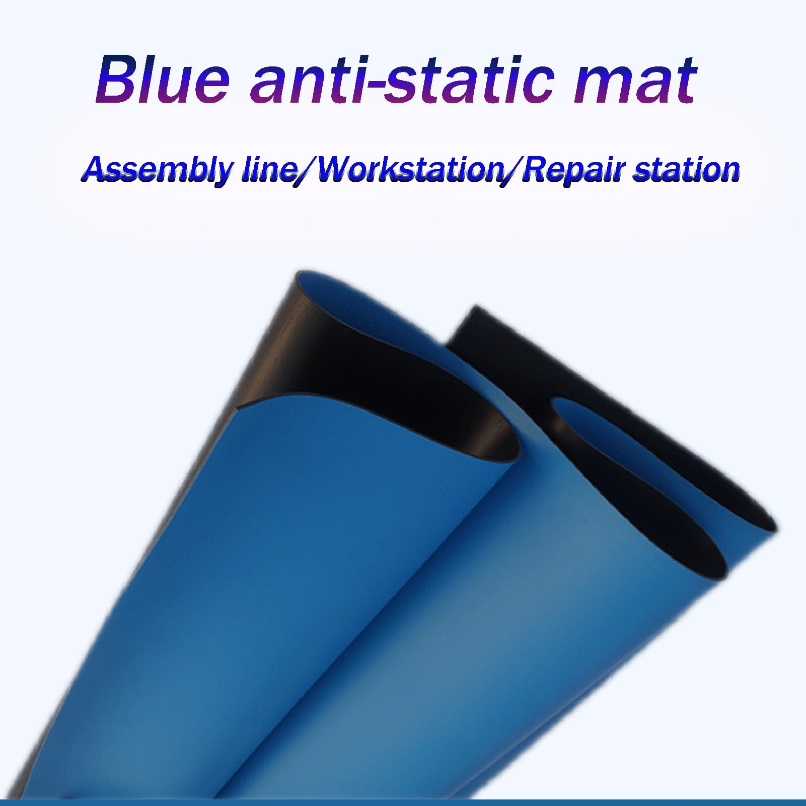 Alfombrilla for banco de trabajo antiestática azul de 2mm/3mm de espesor, resistente al desgarro, resistente al desgaste, utilizada for laboratorios, bancos de reparación(3mm,0.6x1meter/1.97x3.28ft)