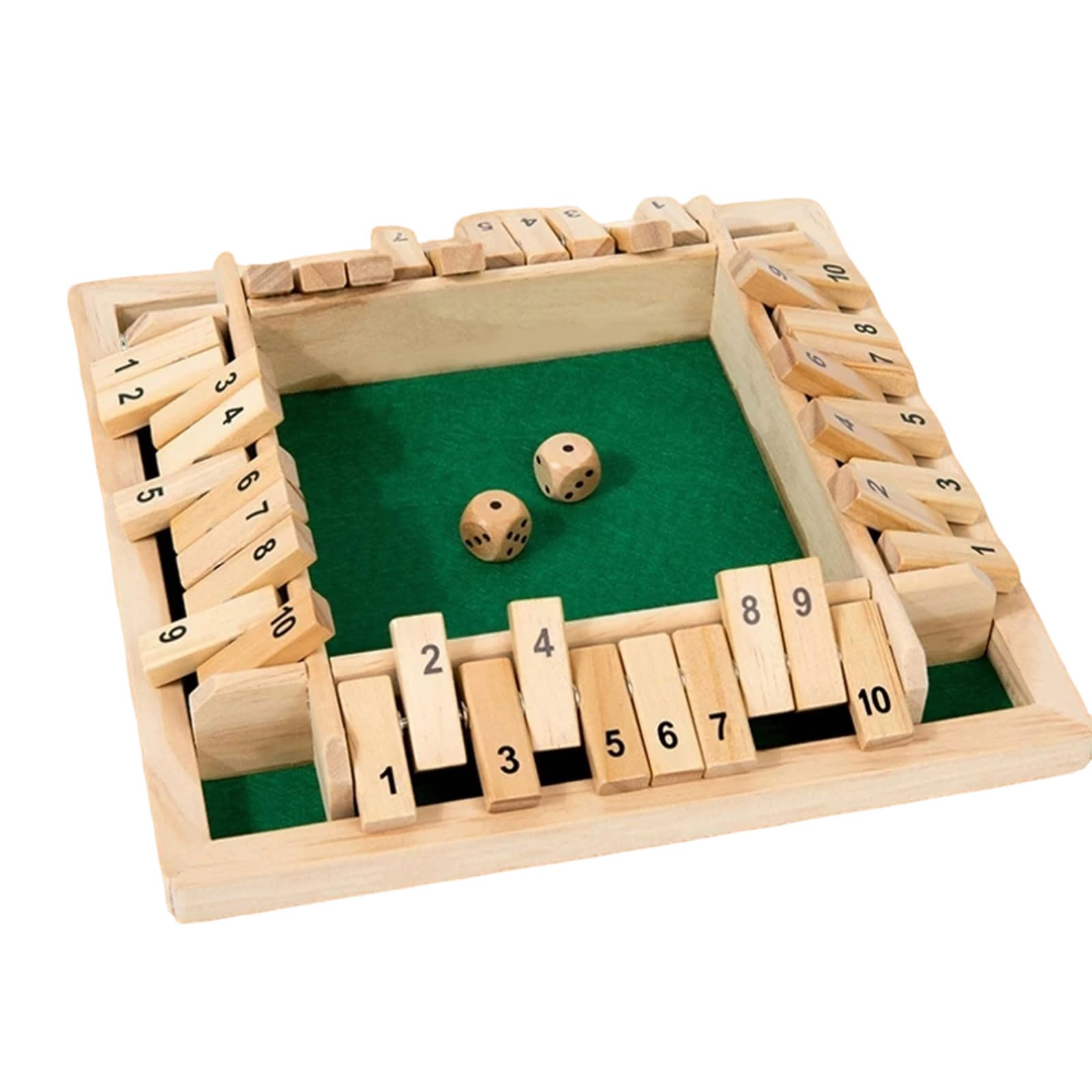 ttnmrc Montessori Wooden Four Sided Number Flip Board Game