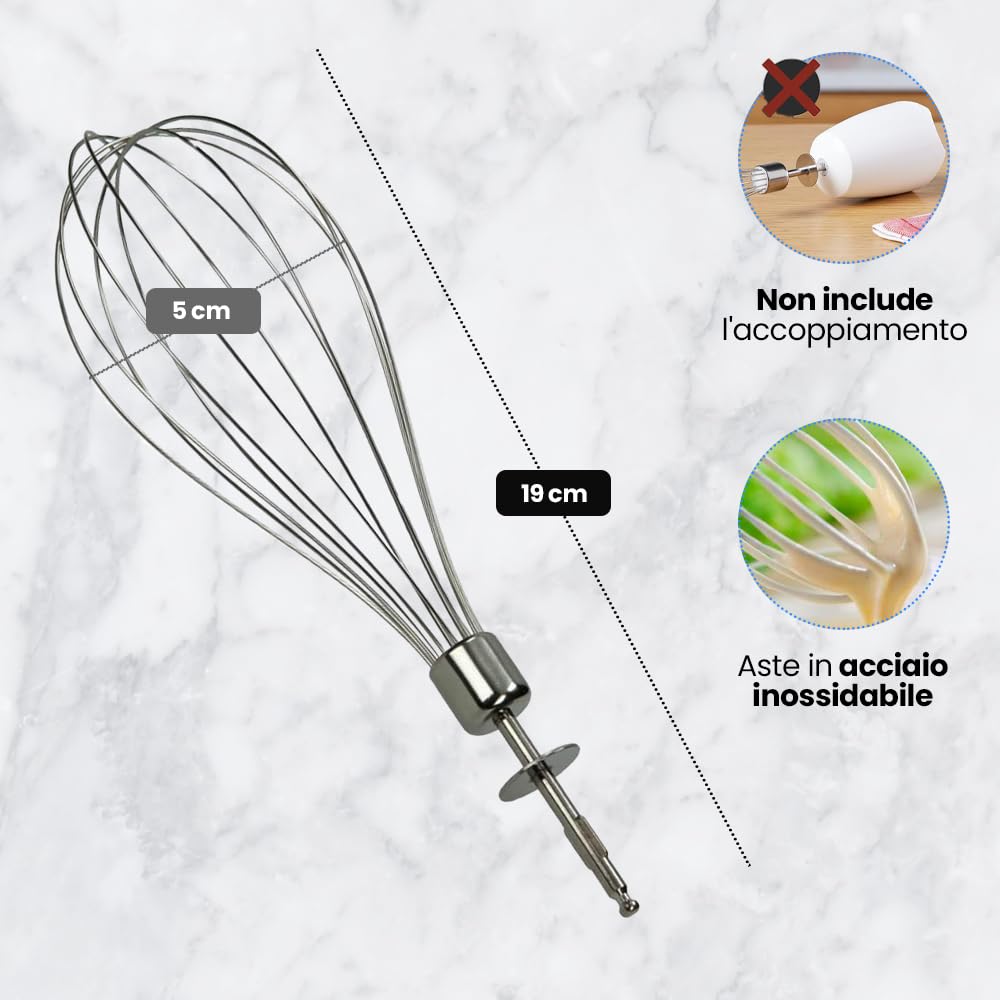 Anakel Home Fruste Frullatore di Ricambio BR64189652 Compatibili con Frullatore Minipimer Braun MR6500M | Aste di metallo, 200 x 4 mm