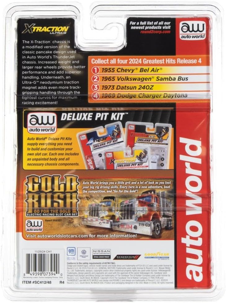 Auto World Xtraction SC412-3O 1973 Datsun 240z (Orange) HO Scale Slot Car