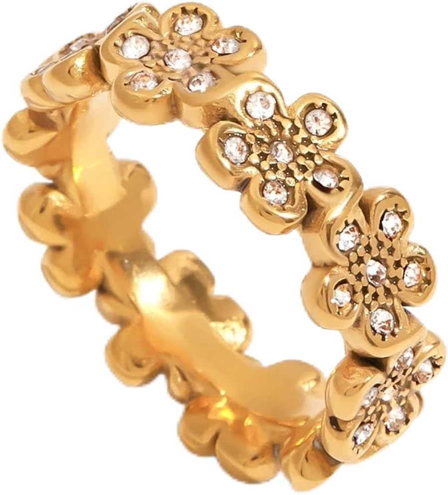 Ring For Women Fashion Stainless Steel Finger Jewelry Romantic Daily Metal Ring 1Pcs