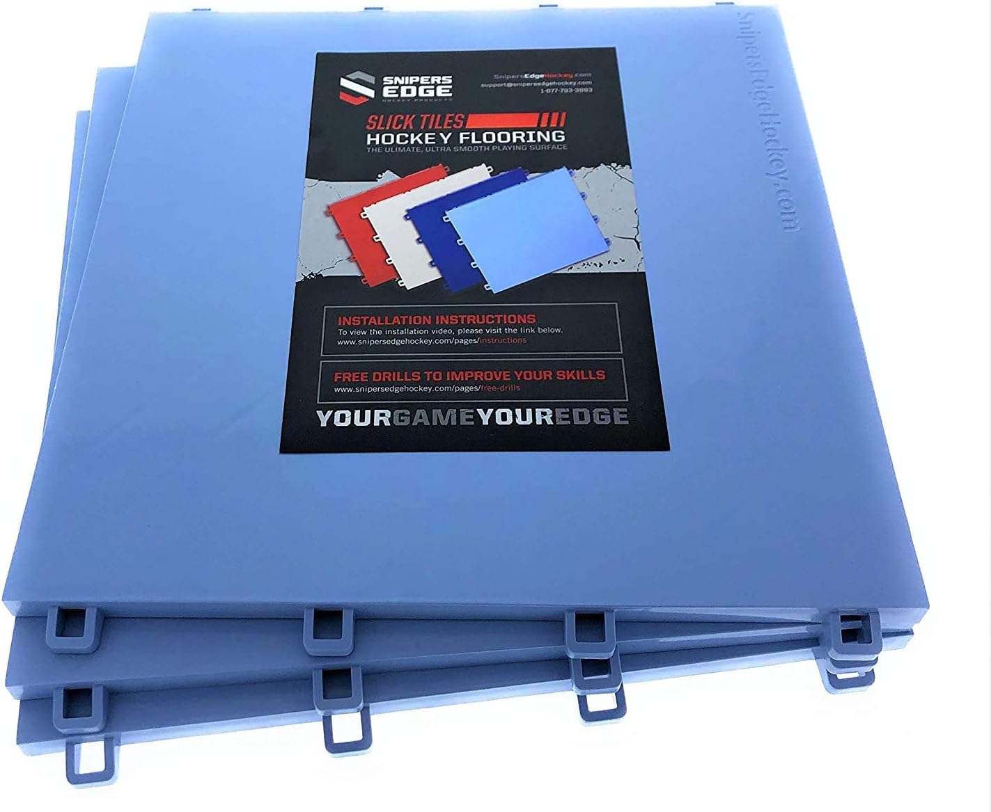 Sweethands Slick Tiles Dryland Hockey Flooring 20 12" by 12" Tiles White