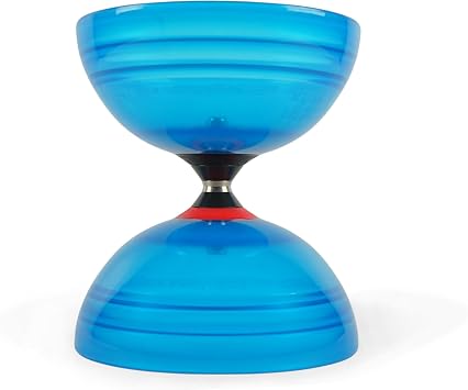 SUNDIA Shining Series - Professional Triple Bearing Diabolo for Long Spins, Smooth Rotations, High Performance for All Tricks and Levels - Beginners to Pros, Juggling Chinese Yoyo - Crystal /Blue