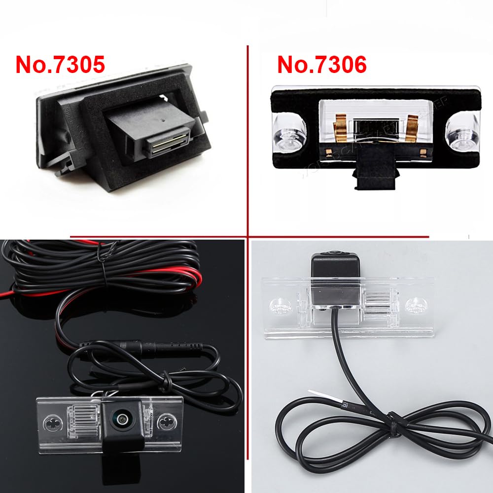 Caméra de recul HD de rechange pour Audi A3/S3 8L1 8P1 8P7 8PA 8VA 8YF 8YM 8VM 8VS 8V7 8VE 8V1/A4 B5 8K2 8EC 8E2 8W2 8WC 8W5 8WD/S4/RS4 8H7 B6 8. HE B7/8KH 8WH 8WJ (7306 (82 x 32 mm)