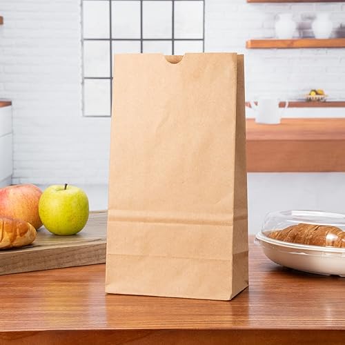 Vista 28 de Restaurantware Bag Tek - Bolsas de almuerzo desechables de 2 libras, 100 bolsas resistentes para llevar, parte inferior plana, ideal para Blanco