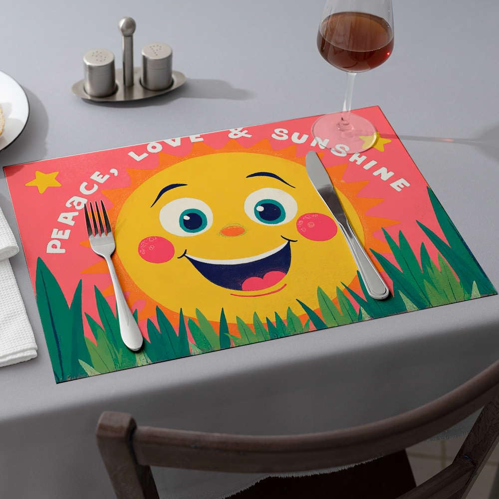 Sets de table jaunes lavables pour protéger une table en bois avec style