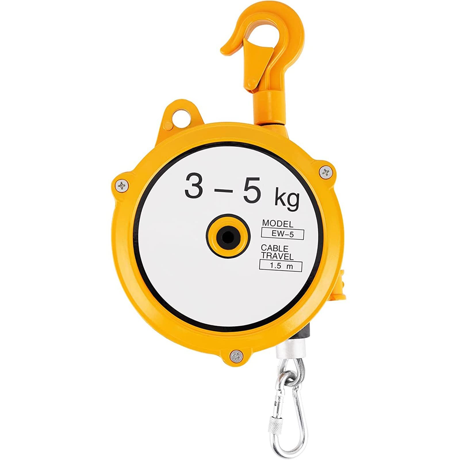 UZAMIRLEX Spring Balancer, Spring Balancer 1-9kg Retractable Self-Locking Alloy Hook Wire Rope for Assembly Workshop(3 to 5kg)