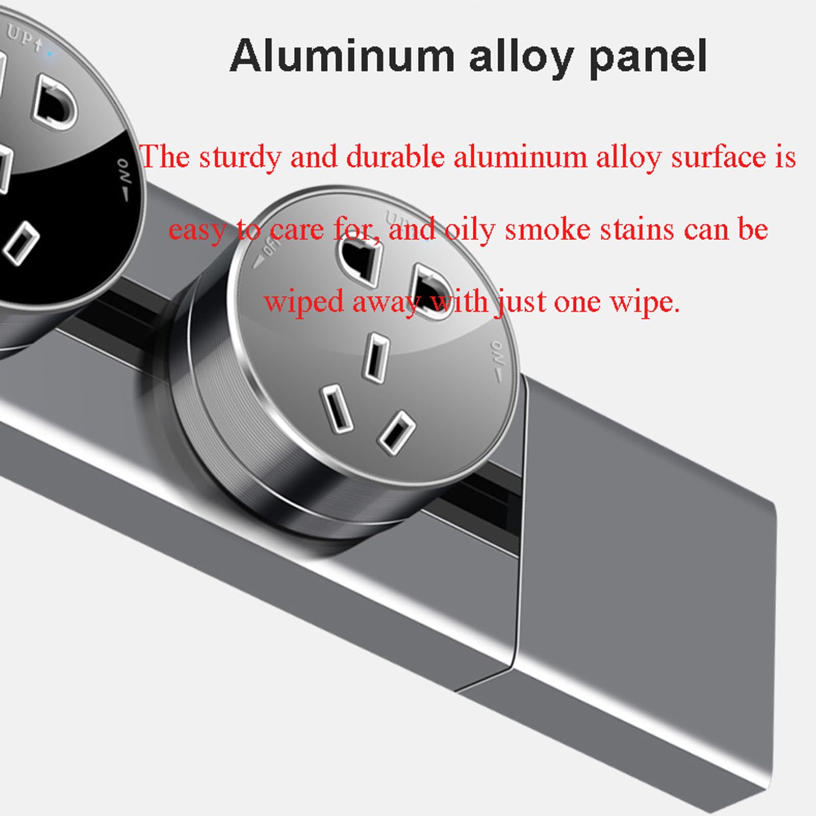 Enchufe de pista eléctrico, enchufe de extensión montado en la pared de superficie, adaptadores de riel deslizante, enchufes para oficina, hogar, cocina,60cm