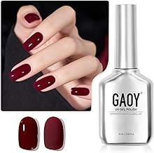 GAOY Red Gel Nail Polish, 16ml Soak Off Gel Polish, UV Light Cure for Nail Art DIY Manicure at Home, 1149 Dark Red Cherry