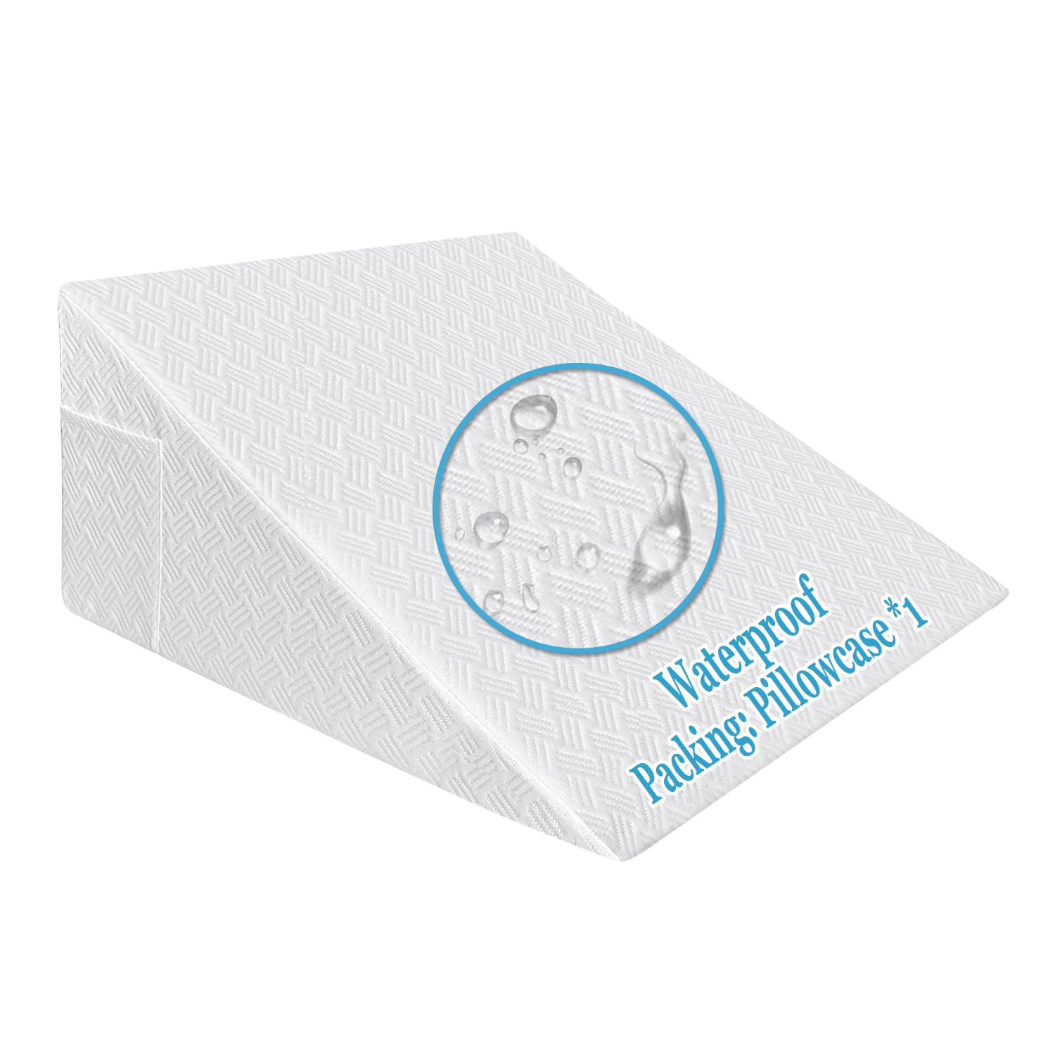 Housse de coussin triangulaire imperméable et lavable pour lit gain de confort