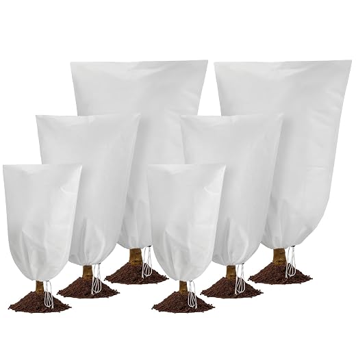 6 Pack 3 Size Plant Covers Freeze Protection