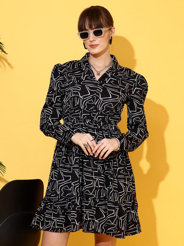 Image of Sheetal Associates Women's Casual Full Sleeve Crepe Shirt Dress