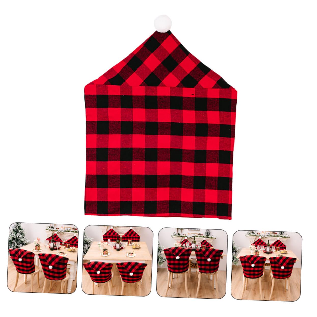 Cabilock 4 Pz Coprisedia Plaid Coprisedie Natalizie Coperture Natale Decorazioni a Nastro Ufficio Porta Decorazioni Decorative Per Cuscini Decorazione Arredamento Tessuto