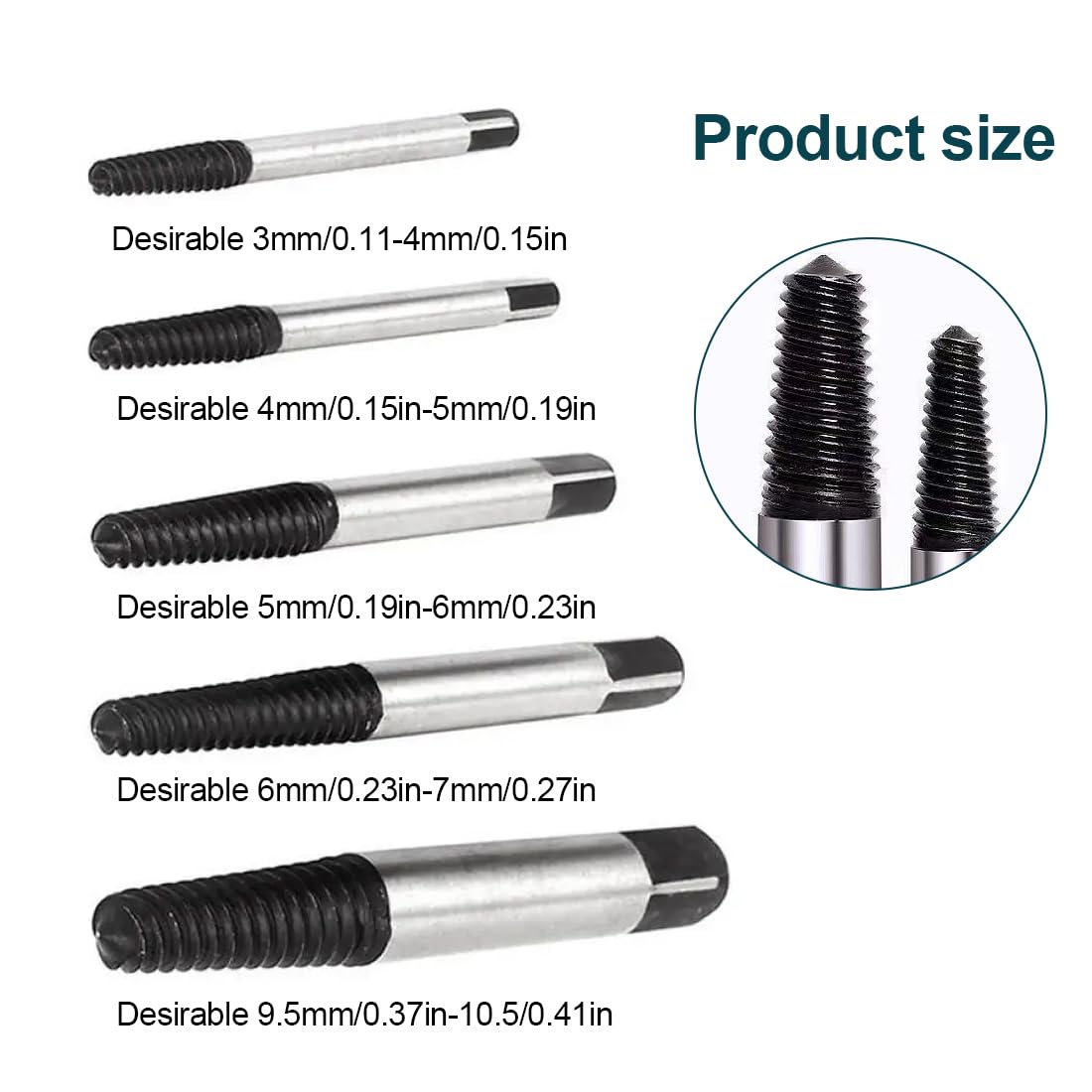 Lntyq Extracteur Vis, Tourne a Gauche Extracteur, [6 Pièces M3-M25 en