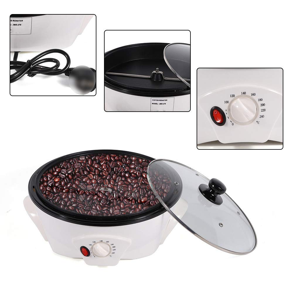800W Baking Machine Portable Coffee Roaster Machine for Home Coffee Adjustable Temperature 32-464? Bean Baker Roaster Commercial Roaster for Nut Peanut Bean