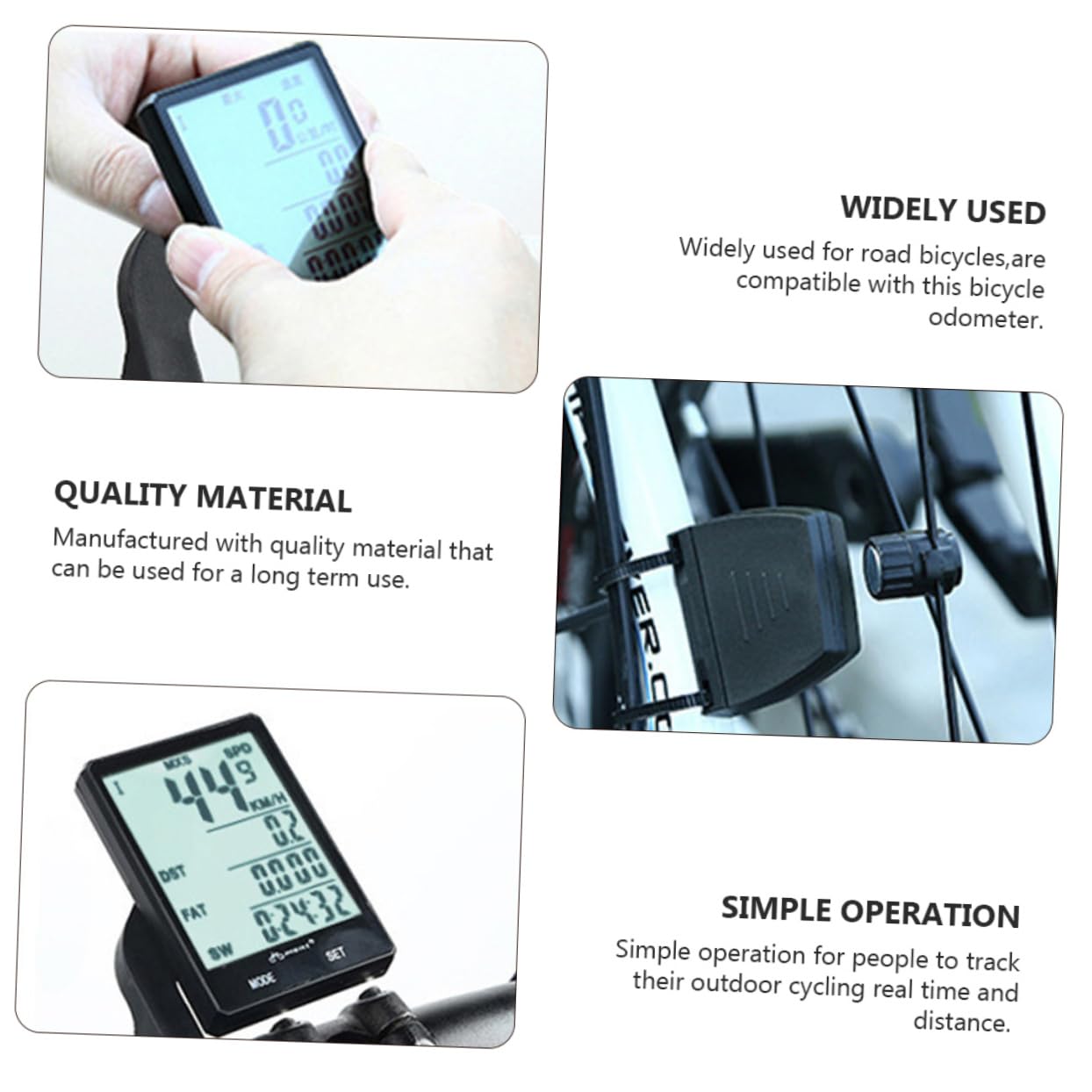 Contachilometri Per Bici Wireless Compatibile Mountain Bike e Bici Da Strada Misura Distanza Reale