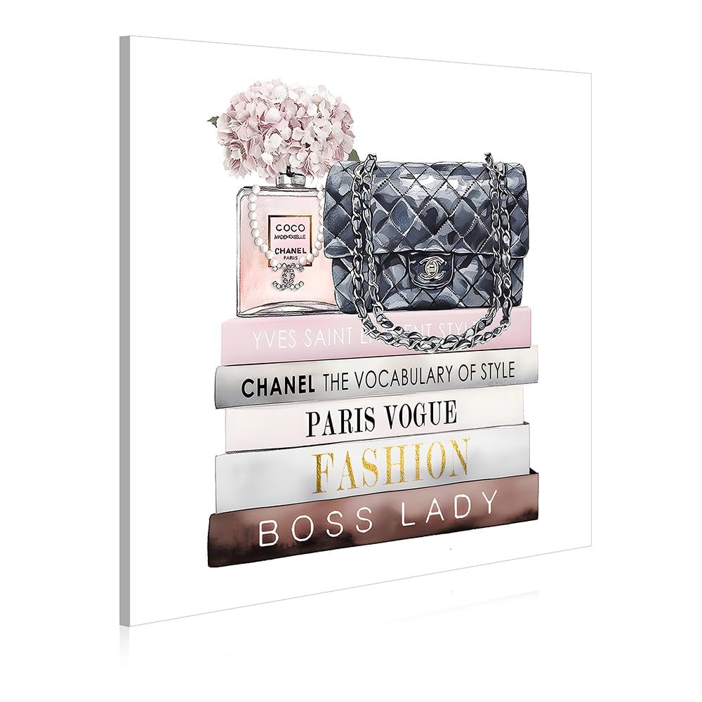 amazon-com-dream-land-perfume-bottle-canvas-wall-art-fashion-12-x12-glam-pink-book-stack-prints-for-women-bedroom-makeup-room-posters-prints for Free Printable Chanel Book Cover Template Amazon.com: Dream Land Perfume Bottle Canvas Wall Art: Fashion 12