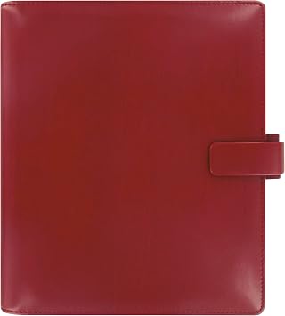 Filofax Metropol Organizer, A5 Size, Red - Leather-Look, Six Rings, Week-to-View Insert, Multilingual C026972